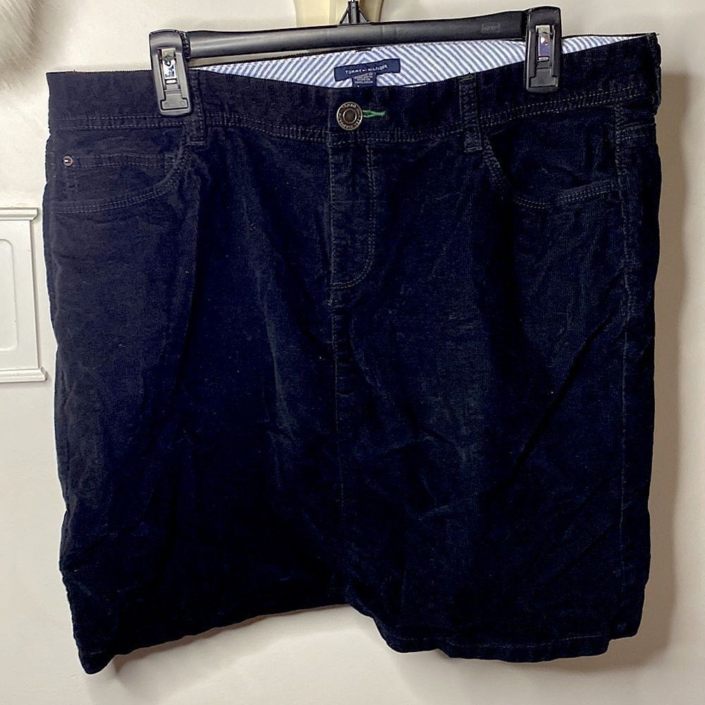 Tommy Hilfiger Black Corduroy Skirt
